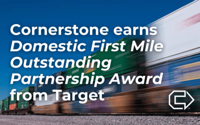 Cornerstone earns Domestic First Mile Outstanding Partnership Award from Target